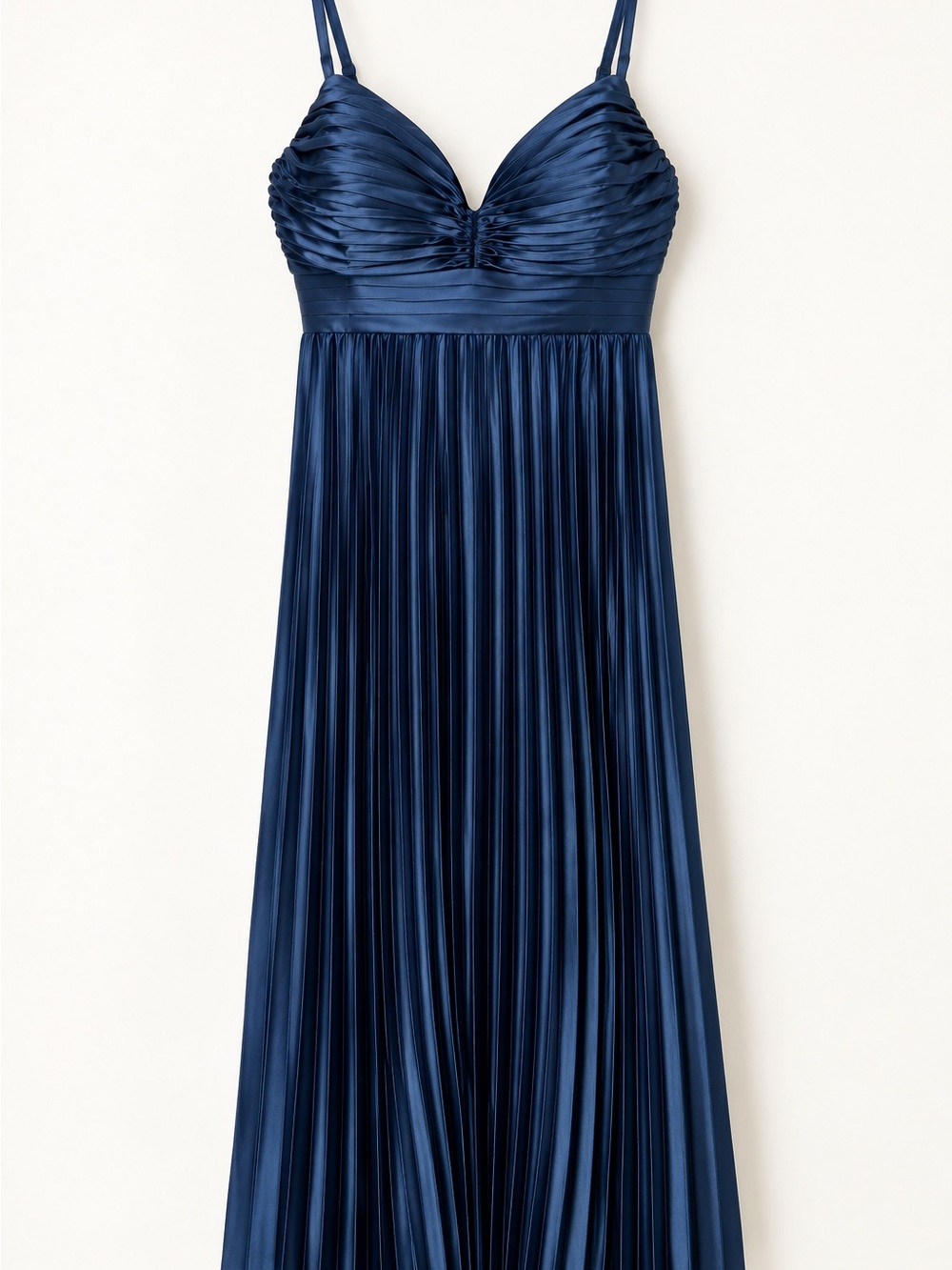 Lulu's Navy Pleated Strapless Maxi Dress NWT